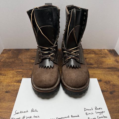 Drew's 8-Inch Logger in Brown Combo