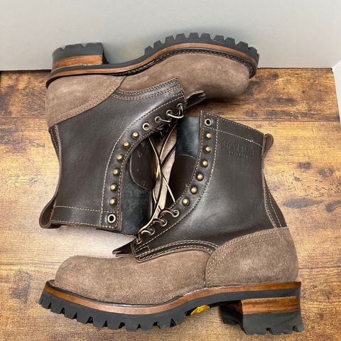 Drew's 8-Inch Logger in Brown Combo
