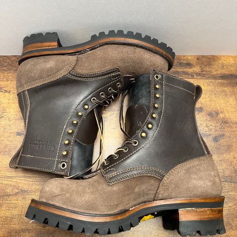 Drew's 8-Inch Logger in Brown Combo