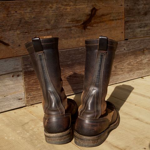 View photo of White's Farmer/Rancher in Horween Black Horsehide & Black Waxed Flesh