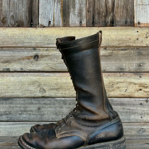 View photo of White's Farmer/Rancher in Horween Black Horsehide & Black Waxed Flesh