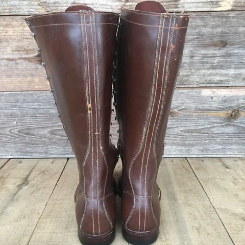 Star Brand 1930s 16-Inch Boots in Unknown Leather