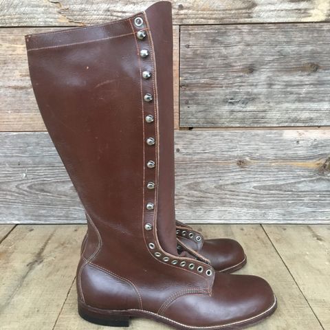 Star Brand 1930s 16-Inch Boots in Unknown Leather
