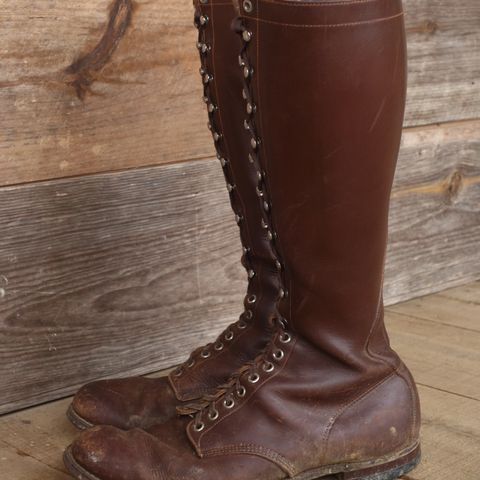 Star Brand 1930s 16-Inch Boots in Unknown Leather