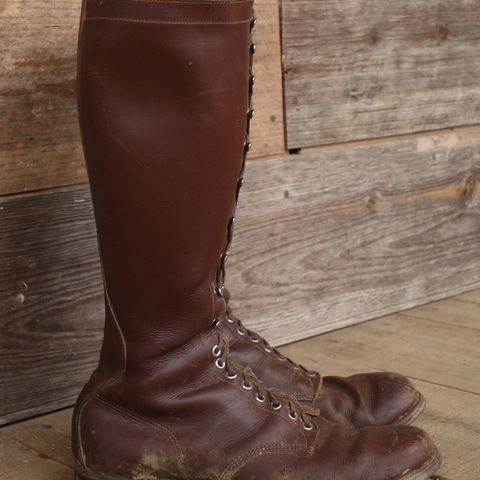 Star Brand 1930s 16-Inch Boots in Unknown Leather