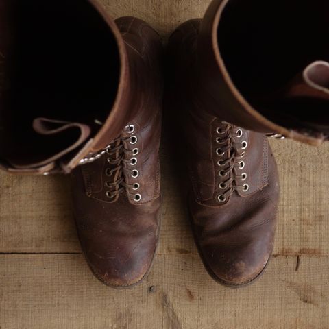 Star Brand 1930s 16-Inch Boots in Unknown Leather
