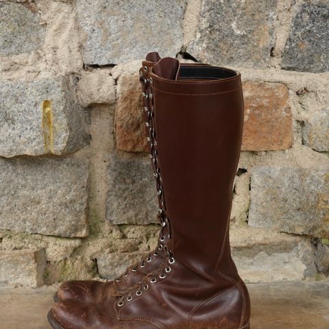 Star Brand 1930s 16-Inch Boots in Unknown Leather