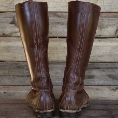 Star Brand 1930s 16-Inch Boots in Unknown Leather