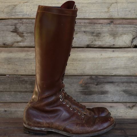 View photo of Star Brand 1930s 16-Inch Boots in Unknown Leather