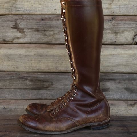 View photo of Star Brand 1930s 16-Inch Boots in Unknown Leather