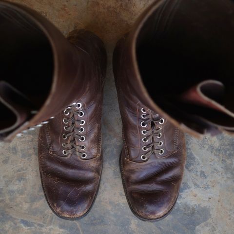 Star Brand 1930s 16-Inch Boots in Unknown Leather