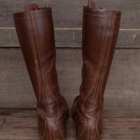 View photo of Star Brand 1930s 16-Inch Boots in Unknown Leather