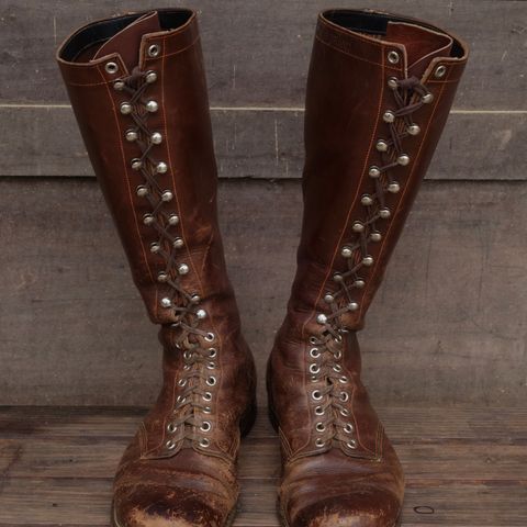 View photo of Star Brand 1930s 16-Inch Boots in Unknown Leather