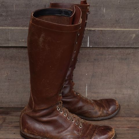 View photo of Star Brand 1930s 16-Inch Boots in Unknown Leather