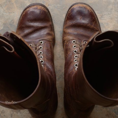 View photo of Star Brand 1930s 16-Inch Boots in Unknown Leather