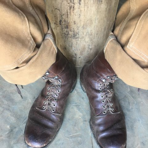 View photo of Star Brand 1930s 16-Inch Boots in Unknown Leather