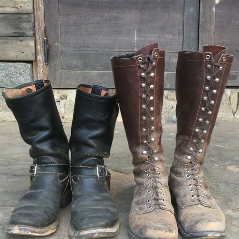 View photo of Star Brand 1930s 16-Inch Boots in Unknown Leather