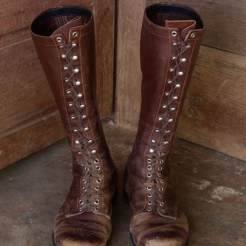 View photo of Star Brand 1930s 16-Inch Boots in Unknown Leather