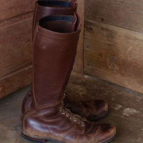 View photo of Star Brand 1930s 16-Inch Boots in Unknown Leather