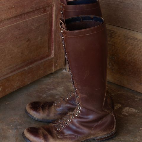 View photo of Star Brand 1930s 16-Inch Boots in Unknown Leather