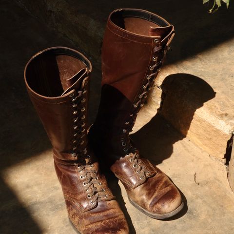 View photo of Star Brand 1930s 16-Inch Boots in Unknown Leather