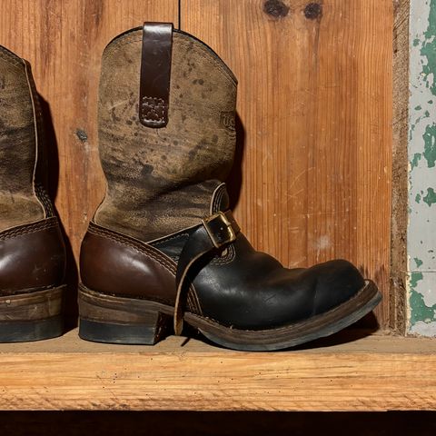 Wesco Morrison in Horween Black Chromexcel Horsehide & Horween Brown Chromexcel Horsehide