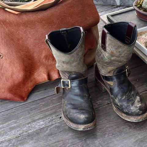 Wesco Morrison in Horween Black Chromexcel Horsehide & Horween Brown Chromexcel Horsehide