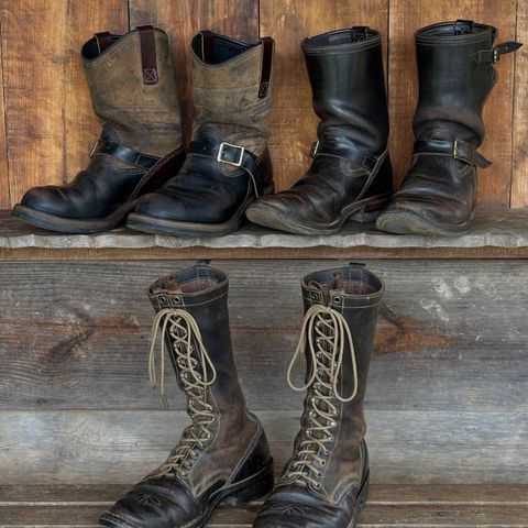 Wesco Morrison in Horween Black Chromexcel Horsehide & Horween Brown Chromexcel Horsehide