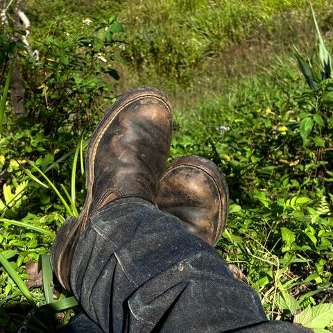 Wesco Morrison in Horween Black Chromexcel Horsehide & Horween Brown Chromexcel Horsehide