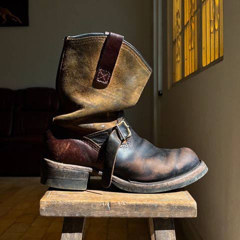 Wesco Morrison in Horween Black Chromexcel Horsehide & Horween Brown Chromexcel Horsehide