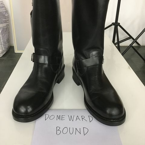 View photo of Herman Survivor Engineer Boots in Black Leather