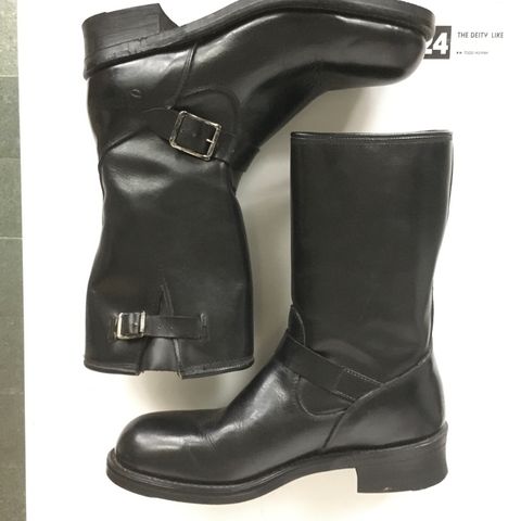 View photo of Herman Survivor Engineer Boots in Black Leather