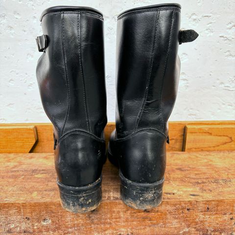 View photo of Herman Survivor Engineer Boots in Black Leather