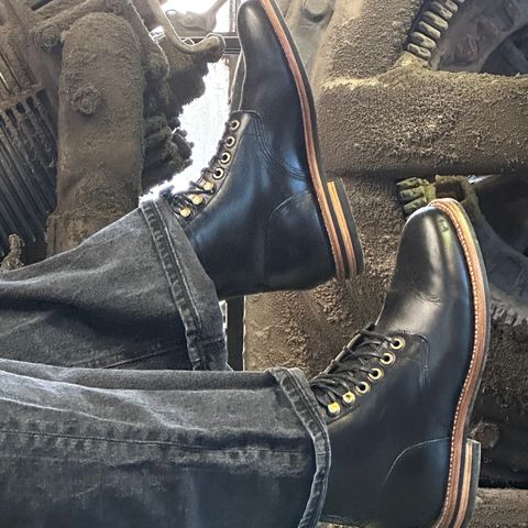 Grant Stone Nora Boot in Horween Black Chromexcel