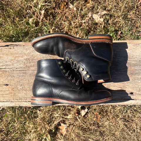 Grant Stone Nora Boot in Horween Black Chromexcel