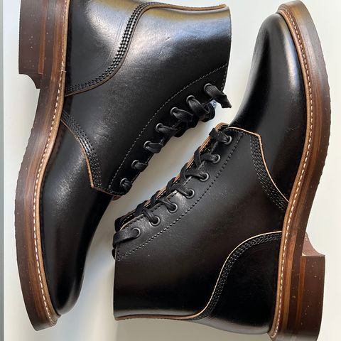John Lofgren M-43 Service Shoes in Shinki Black Teacore Horsebutt