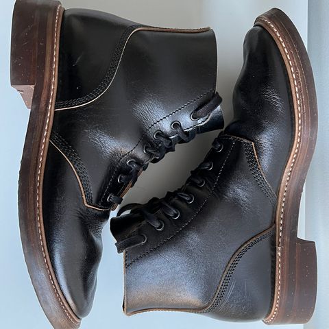 John Lofgren M-43 Service Shoes in Shinki Black Teacore Horsebutt