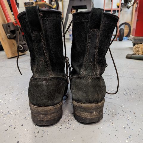 Viberg 155 Smokejumper Work Boot in Seidel Black Oil Tan Roughout