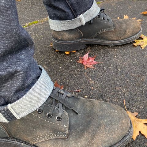 Oak Street Bootmakers Field Boot in Horween Natural Indigo Chromexcel Roughout