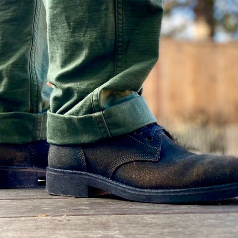 Oak Street Bootmakers Field Boot in Horween Natural Indigo Chromexcel Roughout