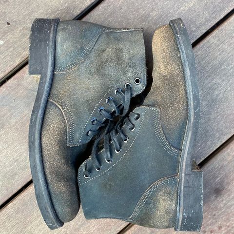 Oak Street Bootmakers Field Boot in Horween Natural Indigo Chromexcel Roughout