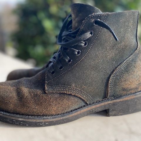 Oak Street Bootmakers Field Boot in Horween Natural Indigo Chromexcel Roughout