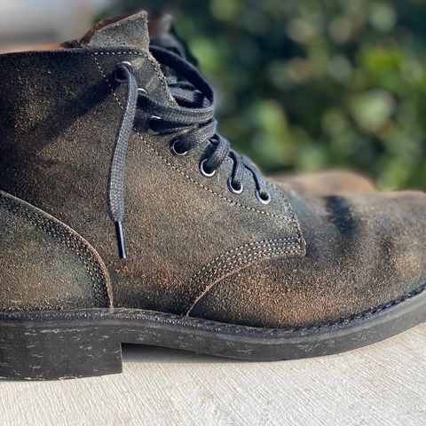 Oak Street Bootmakers Field Boot in Horween Natural Indigo Chromexcel Roughout