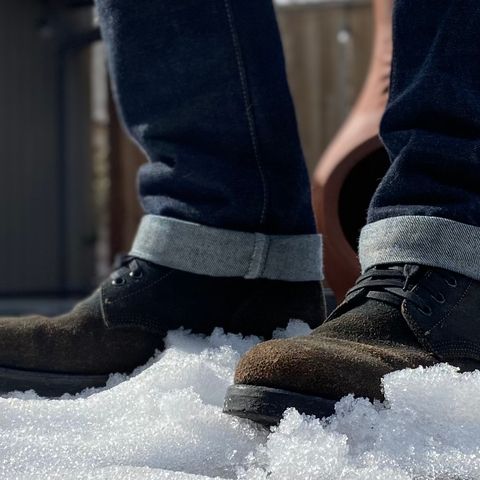 Oak Street Bootmakers Field Boot in Horween Natural Indigo Chromexcel Roughout