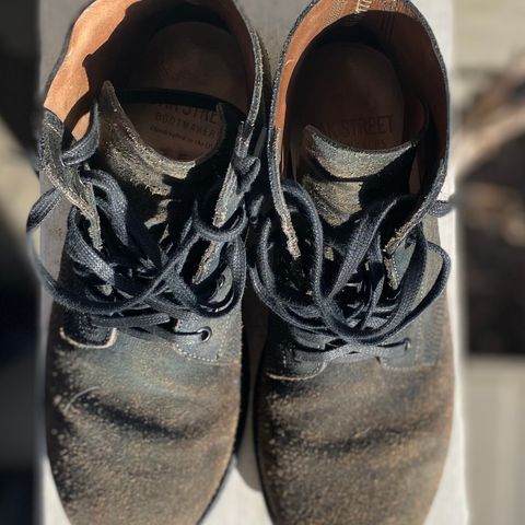 Oak Street Bootmakers Field Boot in Horween Natural Indigo Chromexcel Roughout