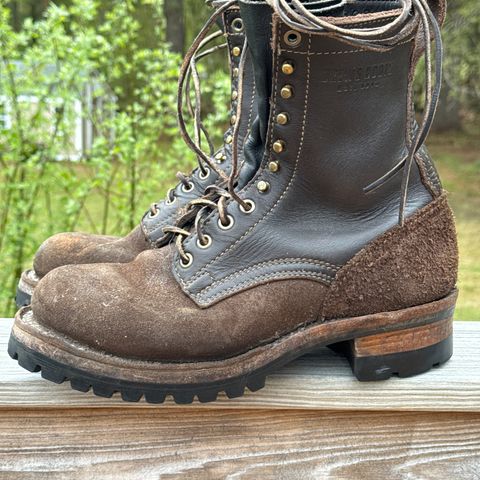 Drew's 8-Inch Logger in Brown Roughout & Brown Smooth