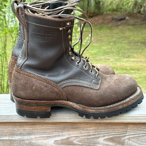 Drew's 8-Inch Logger in Brown Roughout & Brown Smooth