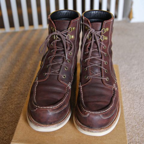 Grant Stone Field Boot in C.F. Stead Dark Burgundy Classic Kudu