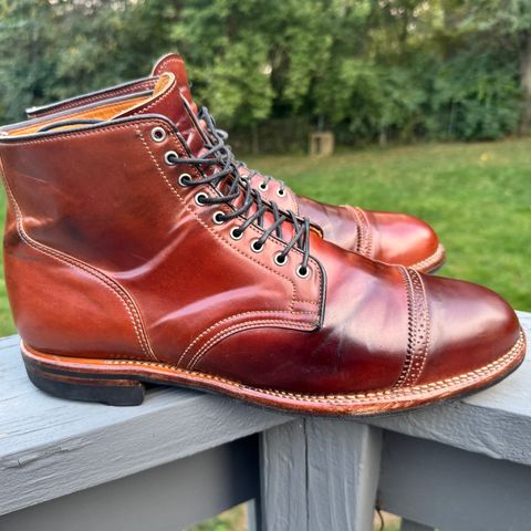 Viberg Service Boot BCT in Horween Garnet Shell Cordovan