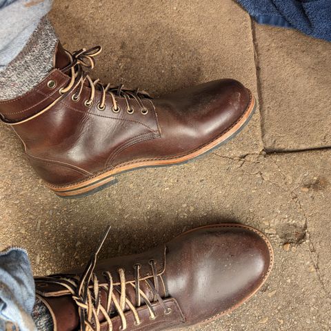 View photo of Oak Street Bootmakers Trench Boot in Horween Brown Chromexcel